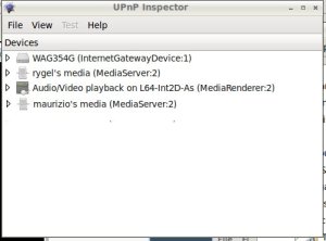 UPnP Inspector media server e media renderer