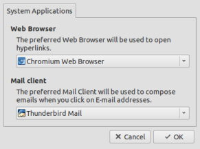 Lubuntu preferred applications